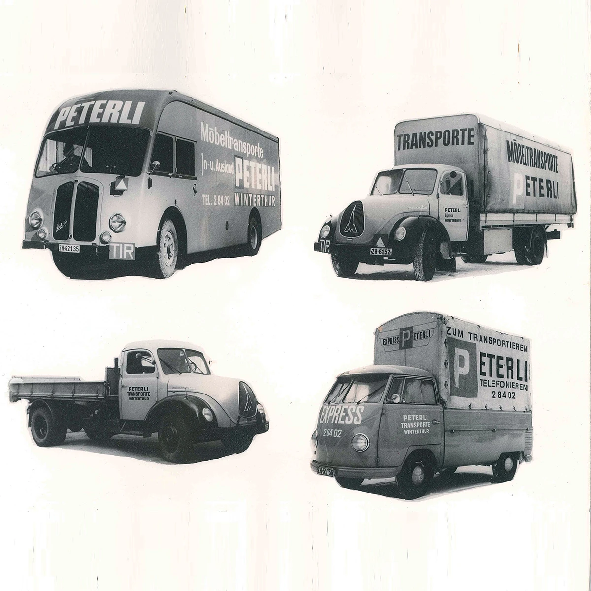 Peterli Umzüge Erscheinungsbild über die Jahre hinweg. Von 1947 bis heute